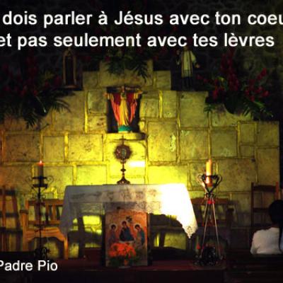 Padre-Pio-tu dois parler à Jésus avec ton coeur